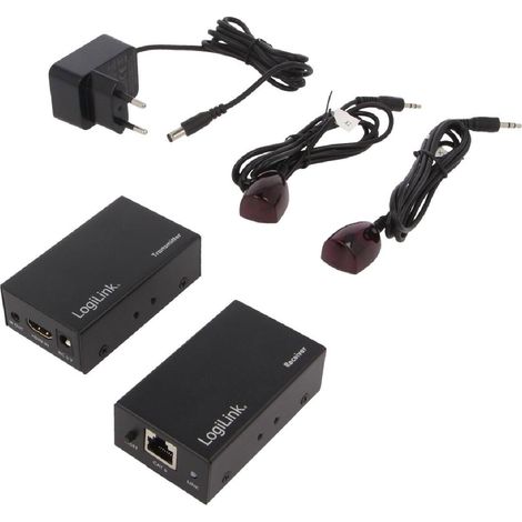 Prolongateur HDMI femelle HDCP RJ45 femelle Cat.6.7.8 noir 60m