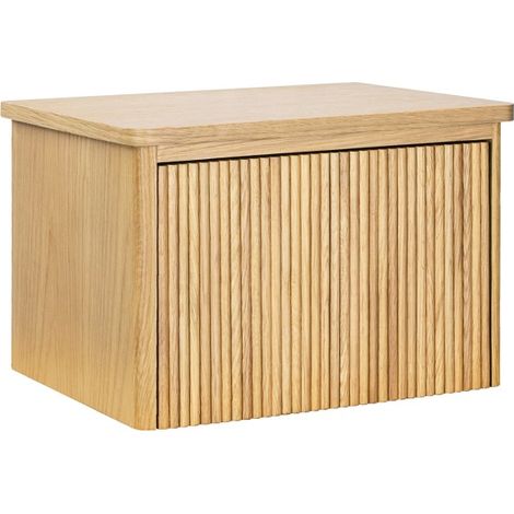 MINEA Wandwaschtischunterschrank B.40 x H.26,6 x T.30 cm in geriffelter Eichenoptik