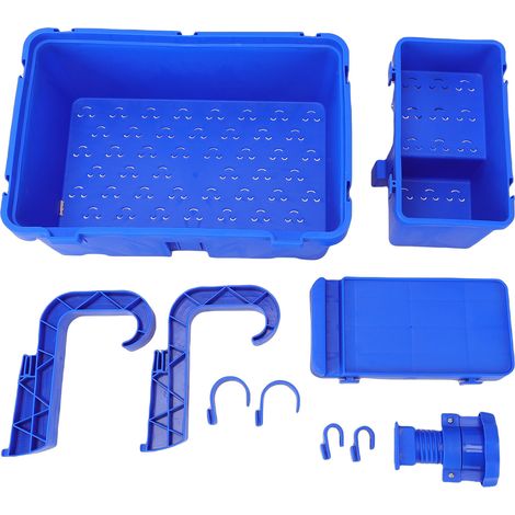 Panier de rangement amovible au bord de la piscine, organisateur suspendu pour serviettes, jouets, boissons (1/5)