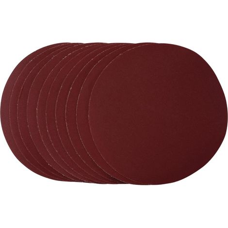 10 disques abrasifs Ø180 mm grain 320 auto-agrippants, papier de ponçage pour ponceuse orbitale et travaux de finition sur bois, métal, peinture, meubles et surfaces diverses