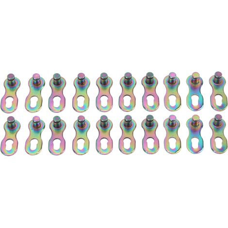 Lot de 10 maillons rapides de chaîne vélo 9 vitesses, colorés, pour chaîne de vélo route. (1/5)