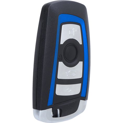 Korrosionsbeständiges Schutzgehäuse für den Schlüsselanhänger des 550i GT (2010–2011), 4-Tasten-Ersatzgehäuse, blau und silber (1/5)