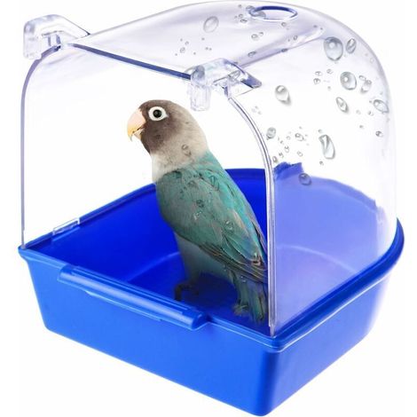 Hängende Vogeltränke – Transparenter Duschkäfig aus Kunststoff, ideal für Papageien, Kuckucke und kleine Vögel