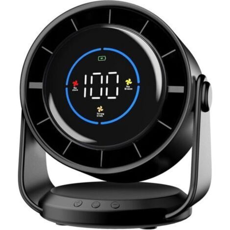 Ultra-powerful and quiet fan, 100-speed desk fan with 105° rotating head, USB rechargeable (1/4)