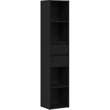 Maison Exclusive - Bücherregal Schwarz Eichen-Optik 36 x 30 x 171
