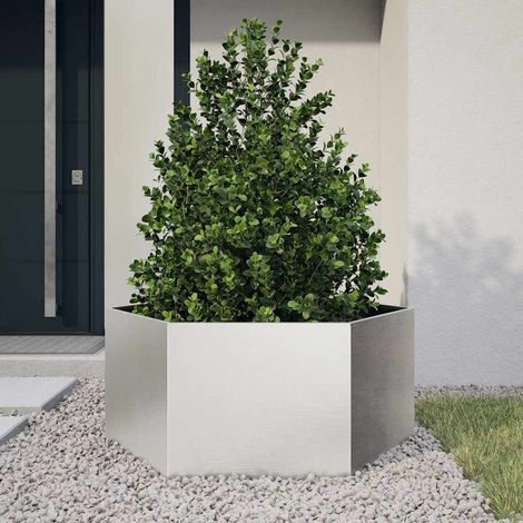 Maison Exclusive - Pflanzkübel Sechseckig 104x90x45 Edelstahl