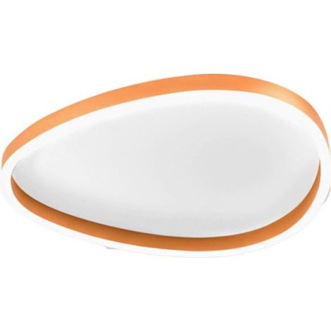 Plafonnier moderne gea luce ecaris pm fecpp2 led pêche aluminium silicone