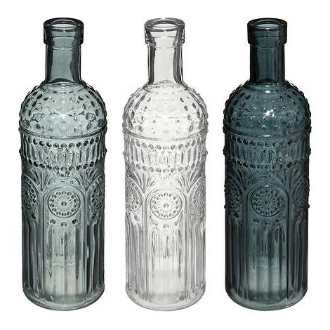 Ensemble de 3 vases bleus Folk (1/5)