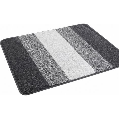 Tapis de porte ultra-absorbant et antidérapant, 50 x 80 cm, gris, pour portes d'entrée et de service (1/5)