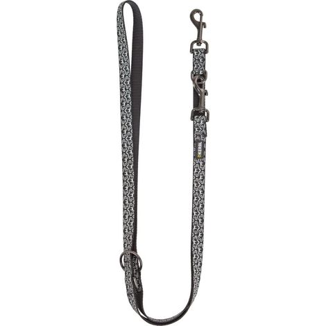 Laisse Longue Shiny Night Noir/Blanc, 200cm, 20mm (1/2)
