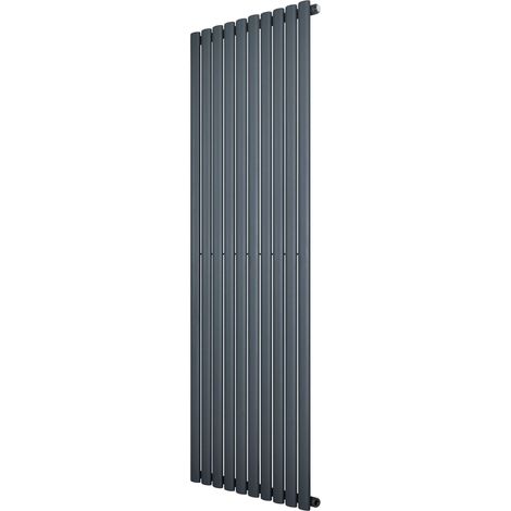 Oval Single Column Radiator - 1800 x 600mm - Anthracite Grey (1/5)