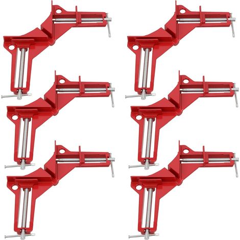 Lot de 6 pinces d'angle pour le travail du bois, angle droit de 90 degrés, étau réglable en bois, pince à onglet pour cadre photo, meuble d'aquarium (1/5)