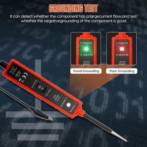 Testeur de sonde de court-circuit 6-24 V avec lampe de test LED, emplacement de suivi de court-circuit et alarme sonore, testeur d (1/5)