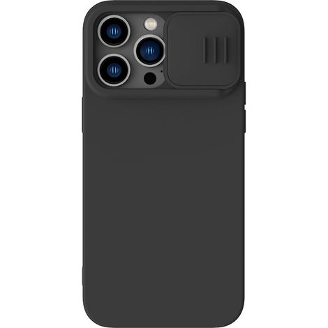 Coque pour iPhone 15 Pro Max/15 Ultra avec cache-objectif coulissant, fine et résistante aux chocs - Noir (1/5)