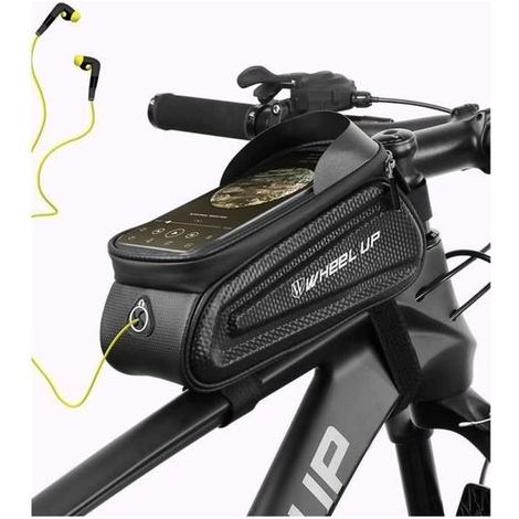Sacoche de Cadre vélo - VOLY - étanche - écran Tactile - 3 boucles en nylon - pour téléphone 7\" (1/4)