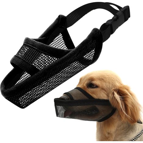 1 muselière pour chien, en maille aérée respirante, anti-morsure et anti-aboiement, convient aux chiens à longue gueule (1/5)