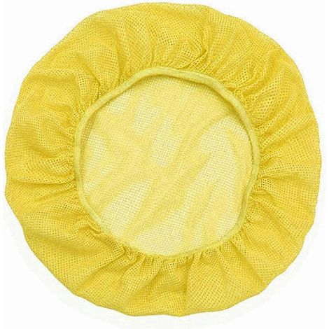Toque de boulanger réutilisable en maille douce et respirante, agréable au toucher et lavable, pour une protection optimale.-Yellow (1/5)