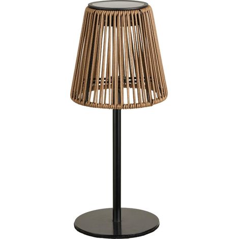 Sanna Lampe für den Außenbereich wiederaufladbar integrierte Solaranlage braun, schwarz. (1/5)