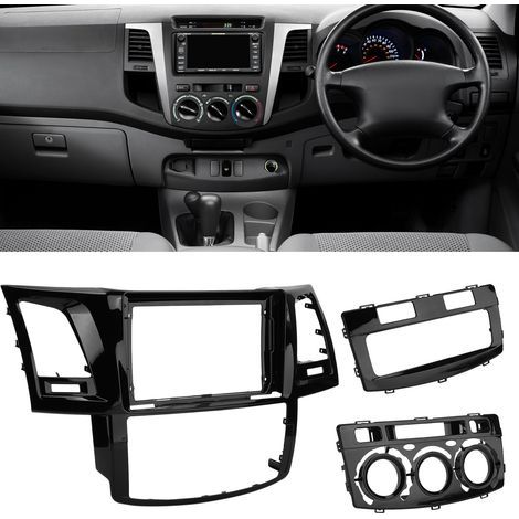 Panneau de Commande Radio 2-DIN Noir pour Toyota Hilux 2009-2015 (1/5)
