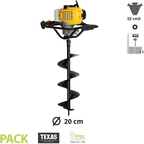 Tarière foreuse essence 52cc TEXAS EA5300 vrille 200mm (1/5)