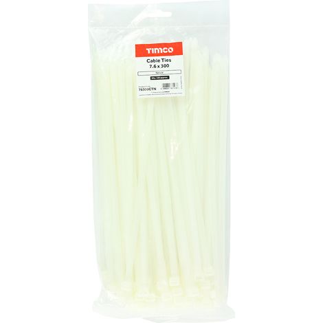 TIMCO Cable Ties Natural - 7.6 x 300