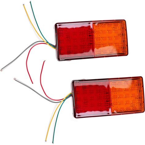 2x Feux Arrière de Remorque 50LEDs, Lampe de Signalisation HL-G-001, Étanche IP67 pour Véhicule (1/5)