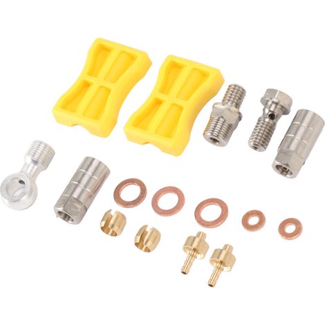 Raccord de durite de frein pour vélo, fabriqué en alliage d'aluminium durable, facile à installer, compatible avec les kits de durites de frein hydrauliques pour vélos de marque Hope. (1/5)