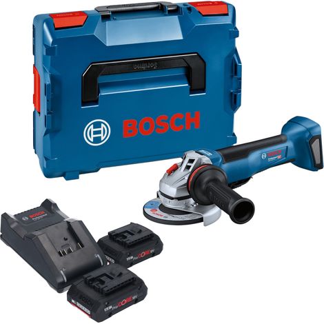 Meuleuse d'angle sans fil Bosch GWS 18V-10 P Professional 18 V 125 mm sans balais + 2 batteries ProCORE 4,0 Ah + chargeur + L-Boxx (1/5)