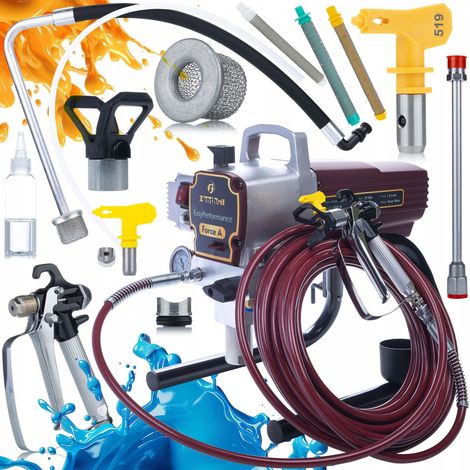 Zenthril Unidad de pintura Zenthril Force A 1500W 20Mpa 0.019"", 1.8L/min, serie EasyPerformance + Boquilla 519 + 3x Filtro 30, 60, 100 (1/5)