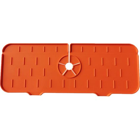 Tapis Anti-éclaboussures Pour Robinet - En Silicone Alimentaire - 37 x 14 cm - Pour Cuisine Et Salle De Bains - 1 Pièce