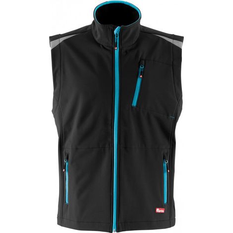 Gilet Uomo Fortis 24, Nero / Turchese, Gr.L