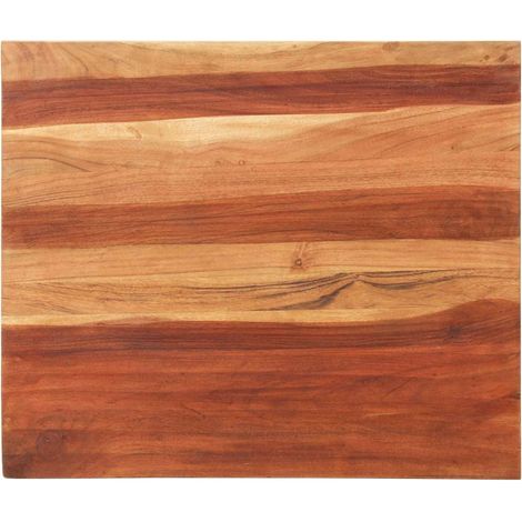 Dessus de table-Plateau de table de remplacement bois massif d'acacia 25-27 mm 60x70 cm (1/5)