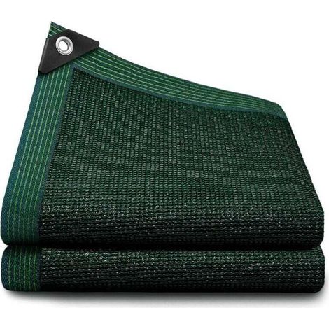 Voile d'ombrage de jardin vert foncé de 3 mètres, robuste et durable, adaptée aux serres, poulaillers, pergolas et auvents. (1/4)