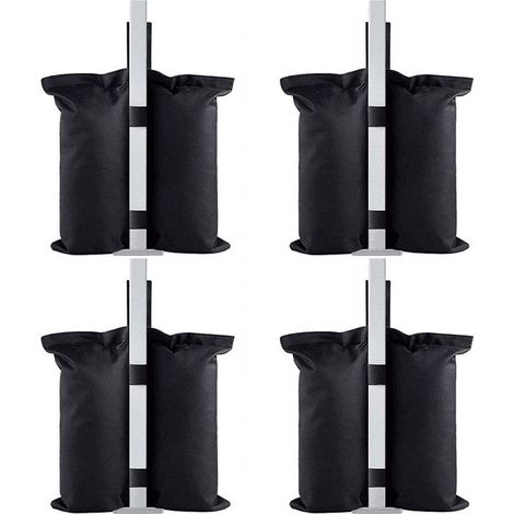Jeu de 4 Poids pour Tonnelle, Poids Tonnelle Industrielle 600D, Revêtement Intérieur en PVC, Sac de Sable pour Tonnelle pour Tente Pop-up, Auvent ou Parasol (Double-Tube) (1/5)