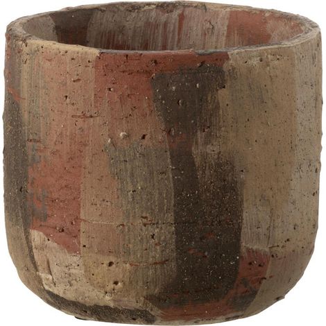 Pot Déco en Terre Cuite "Miltos" 15cm Multicolore