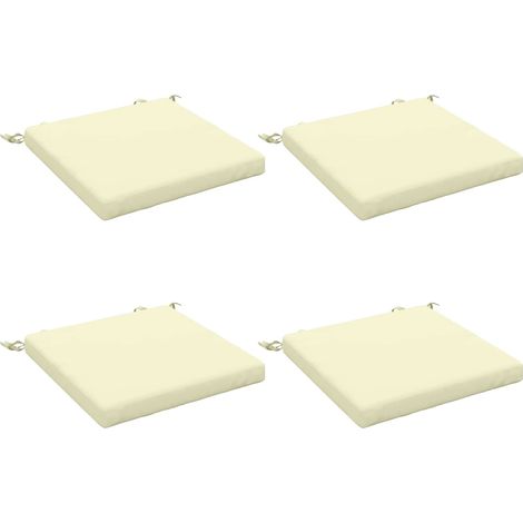 Coussins de siège 4 pièces SOEST 4 pc 100 % polyester Crème vidaXL (1/5)