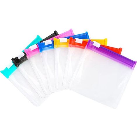 Sachets refermables colorés en plastique EVA pour comprimés, sachets de rangement écologiques pour pilules de voyage en EVA, sachets refermables pour bijoux (1/5)
