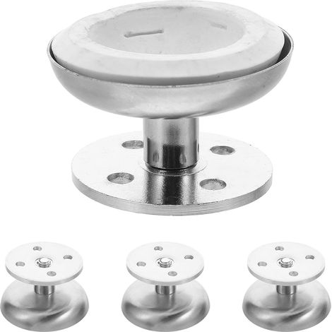 Lot de 4 Set de Pieds de Meubles Réglables en Acier Inoxydable Brossé Hauteur 35 MM Supports Robustes pour Canapés Tables Basses et Armoires Pieds de Lit et Table d'Appoint (1/5)