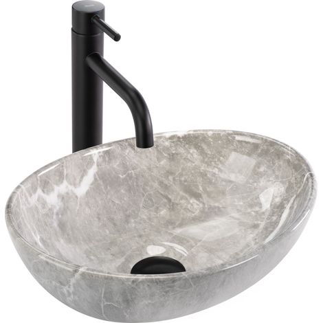 LAVABO SOBRE ENCIMERA REA SOFIA MINI GRIGIO (1/5)