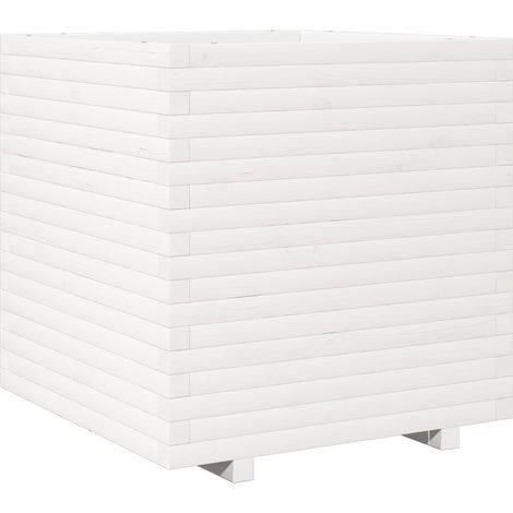 Maison Exclusive - Pflanzkübel Weiß 70x70x72 cm Massivholz Kiefer