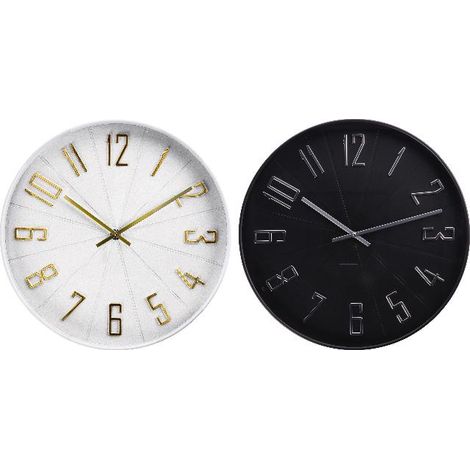 1 Pezzo Orologio da Parete in ABS con Numeri Grandi 50 cm 2 Colori (1/2)