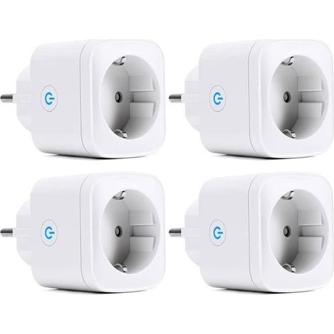 Multiprise Connectée - Noname - 4 Prises - Compatible Alexa et Google Home - Étanche IP44 - Type F (1/4)