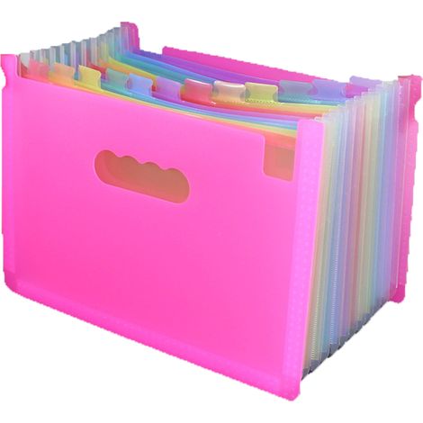 Dossier extensible avec étiquettes adhésives, organiseur de fichiers, dossier de classement extensible (1/4)