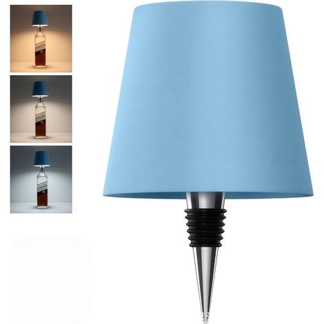 Lampe de bouteille sans fil, lampe de table LED rechargeable, veilleuse d'ambiance, lampe de bouteille rechargeable tricolore pour bars et restaurants (choix premium)