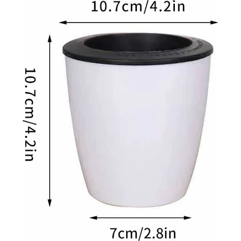 (S1) Pots de fleurs paresseux, pot de fleurs hydroponiques en plastique à arrosage automatique, culture hydroponique de plantes succulentes en pot, décoration de bureau pour la maison (1/4)