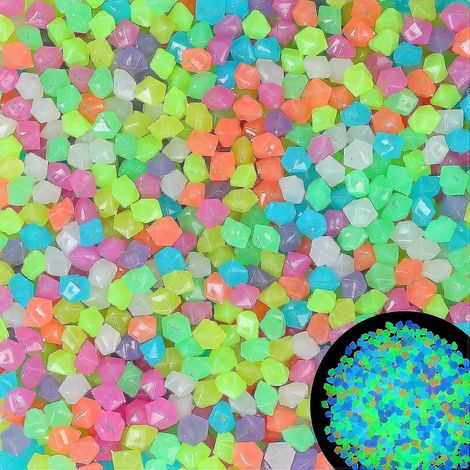 300 pierres lumineuses en forme de diamant pour aquarium, bonsaï et décoration intérieure et extérieure (1/5)