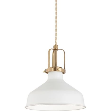 Ideal Lux ERIS-1 - Suspension d'intérieur Dome Plafonnier 1 Lumière Blanc, E27