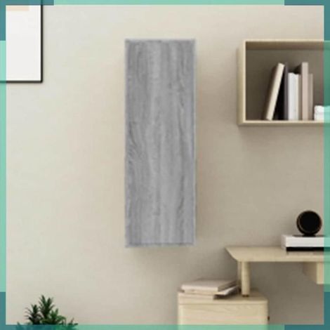 Meuble TV - 815749 - Sonoma gris - 30,5 x 30 x 90 cm - Capacité 60 kg (1/5)