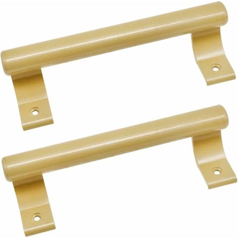 Poignée de porte coulissante en aluminium 200mm Poignée de porte en verre pour balcon Poignée de porte pour meuble de salle de bain Poignée en métal moderne (2 pièce Champagne )