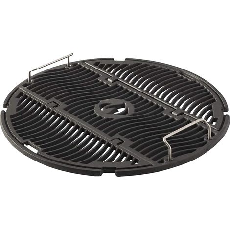 Napoleon – Grille de barbecue en fonte émaillée 57cm – Pour barbecue Kettle Pro – Rabats pour recharger facilement le charbon (1/4)